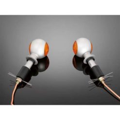 Lenkerend- Blinker SHIN YO (Paar) BULL'S EYE in CHROM (Ø 39 x 50mm, für E