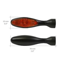 Blinker Kellermann (1 Stück) MICRO LED in schwarz/orange E11-12-Homologier