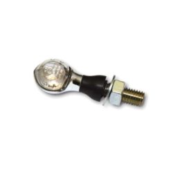 Blinker SHIN YO (Paar) PB 1 mit HI-POWER LED in CHROM/KLAR (M8 - 24 x 17 x
