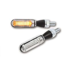 Blinker HIGHSIDER SUPER S aus ALU mit LIGHT GUIDE Techn. in CHROM/KLAR (