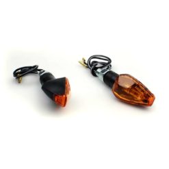 Blinker HIGHSIDER smart (Paar) PEAK mit HALOGEN BIRNE in SCHWARZ/ORANGE