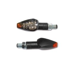 Blinker SHIN YO (Paar) PEAK mit LED in SCHWARZ/GETOENT (M8 - 46 x 27 x 27m