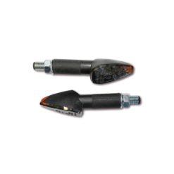 Blinker SHIN YO (Paar) PEAK mit LED in SCHWARZ/GETOENT (M8 - 46 x 27 x 27m