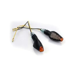 Blinker SHIN YO (Paar) PEAK mit LED in SCHWARZ/KLAR (M8 - 46 x 27 x 27mm -