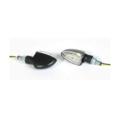 Blinker SHIN YO (Paar) ARROW mit LED in SCHWARZ/KLAR (M10 - 44 x 22mm - St