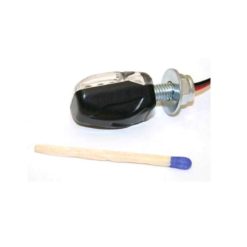 Blinker SHIN YO (Paar) PICCO mit LED in SCHWARZ/KLAR (M6 - 27 x 18mm) (E-H