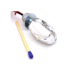 Blinker SHIN YO (Paar) PICCO mit LED in CHROM/KLAR (M6 - 27 x 18mm) (E-Ho