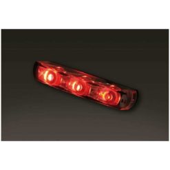 Rücklicht SHIN YO CRYSTAL mit 3x LED SCHWARZ/KLAR zum kleben (79 x 16 x 34