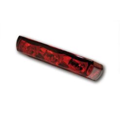 Rücklicht SHIN YO CRYSTAL mit 3x LED SCHWARZ/ROT zum kleben mit M4 (79 x 1
