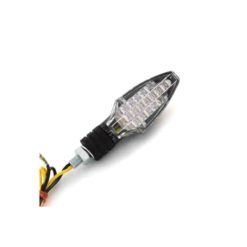 Blinker SHIN YO (Paar) COMO mit LED in SCHWARZ/KLAR (M8 - 65 x 30mm - Stie