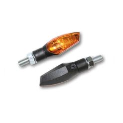 Blinker SHIN YO (Paar) NOVA mit HALOGEN BIRNE in SCHWARZ/ORANGE (M8 - 46.5