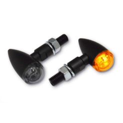Blinker SHIN YO (Paar) PB 2 mit HI-POWER LED in SCHWARZ/getönt (M8x20 - 20