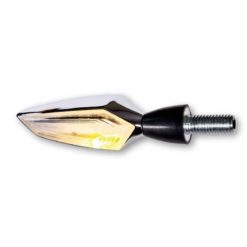 Blinker motogadget (1 Stück) m-BLAZE Edge mit LED in CHROM Blink., Brems-