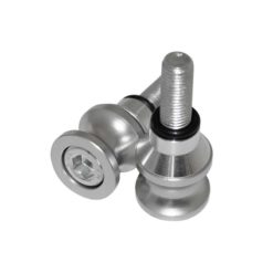 Ständeraufnahmen SHIN YO (Paar) in Silber zu Kawasaki mit Gewinde M10 x 1.