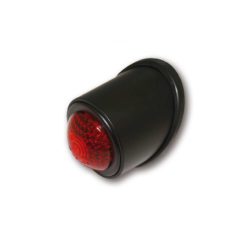 Rücklicht SHIN YO OLD SCHOOL TYP1 mit LED ROT in SCHWARZ (Ø 56.3 x 57mm)