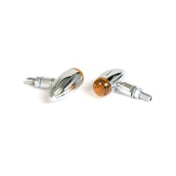 Blinker SHIN YO (Paar) MICRO BULLET mit BIRNE in CHROM/ORANGE FRAESUNG (M1