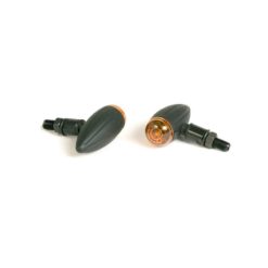 Blinker SHIN YO (Paar) MICRO BULLET mit BIRNE in SCHWARZ/ORANGE FRAESUNG (