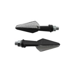 Blinker SHIN YO (Paar) SPIKE mit LED in SCHWARZ/KLAR (M8x1.25 - 54x20x27.5