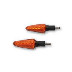 Blinker KOSO (Paar) NUOVO mit LED in SCHWARZ/ORANGE (M8x1.25 - 120 x 39 x