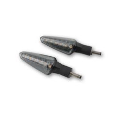 Blinker KOSO (Paar) NUOVO mit 6 LED in SCHWARZ/GETOENT (M8x1.25 - 120 x 3