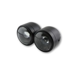 Scheinwerfer SHIN YO TWIN - H4 aus ALU in SCHWARZ (107x215x130mm) für sei