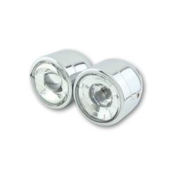 Scheinwerfer SHIN YO TWIN - H4 aus ALU in CHROM (107x215x130mm) für seitl