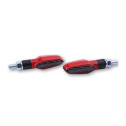 Blinker SHIN YO (Paar) MULTIFACE mit LED in ROT/GETOENT (M8 - 62 x 18 x 22