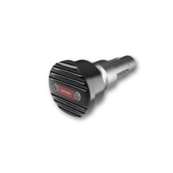 Lenkerendzapfen HIGHSIDER (Paar) WAVE aus ALU in SCHWARZ/DUNKELROT passen