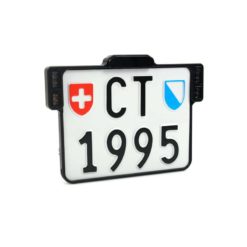 Kennzeichenrahmen HeinzBikes ALL INN Motorrad-Format ALU SCHWARZ 3in1 Blin