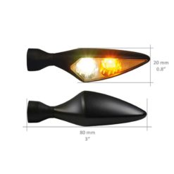 Blinker Kellermann (1 Stück) RHOMBUS PL in schwarz/weiss Blinker und Posit