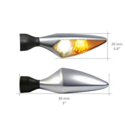 Blinker Kellermann (1 Stück) RHOMBUS PL in matt-chrom/weiss (Montage: vorn