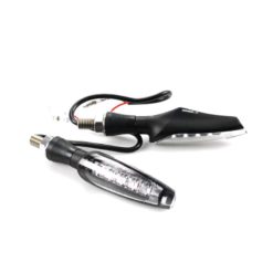 Blinker KOSO LED (Paar) in Schwarz-Matt mit weissem Glas (94 x 20 x 25mm)