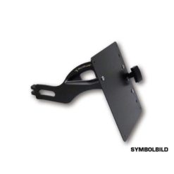 Kennzeichenhalter GENSCHER V2 in SCHWARZ inkl. LED- Beleuchtung & Kennzeic