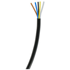 Lichtkabel 5-adrig à 1.00mm2 flexibel,  pro Meter schwarz