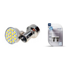 Rücklichtglühlampe LED weiss (19 SMD Leds) 12V 5W BAY15d (2Stk)