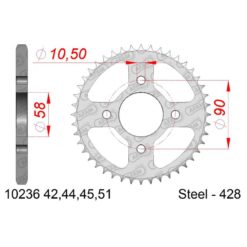 Zahnkranz AFAM Stahl 428/42Z