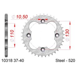 Zahnkranz AFAM Stahl 520/38Z