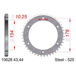 Zahnkranz AFAM Stahl 525/44Z