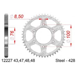 Zahnkranz AFAM Stahl 428/47Z