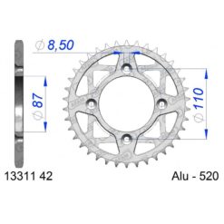 Zahnkranz AFAM Alu 520/42Z