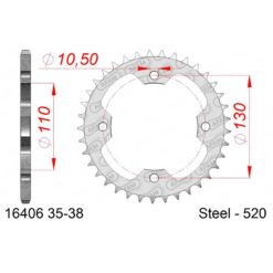 Zahnkranz AFAM Stahl 520/38Z