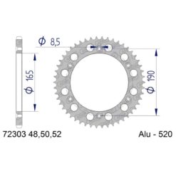Zahnkranz AFAM Alu 520/50Z