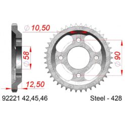 Zahnkranz AFAM Stahl 428/46Z