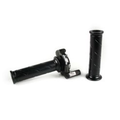 Gasdrehgriff DOMINO mit schwarzem Griff und Chock Hebel zu Monozylinder Fa