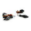 Blinker TECH POWER LED (Paar) in Schwarz-Matt mit Glas transp. Blink