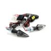 Blinker TECH SHORT STEM LED (Paar) in Chrom mit Glas smoke (38x20x17