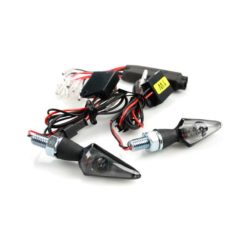 Blinker TECH SHORT STEM LED (Paar) in Chrom mit Glas smoke (38x20x17