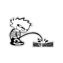 Sticker PRINT (Paar) HARLEY DAVIDSON in schwarz (85 x 85mm)
