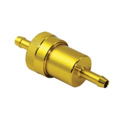 Benzinfilter BIKE IT aus ALU in GOLD (Ø 3cm x 7.6cm) aufschraubbar / auswa