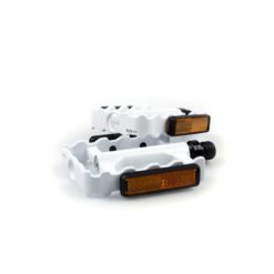 Pedalen VP COMPONENTS (Paar) VP-197 Alu mit Reflektoren UNIVERSAL in Weiss